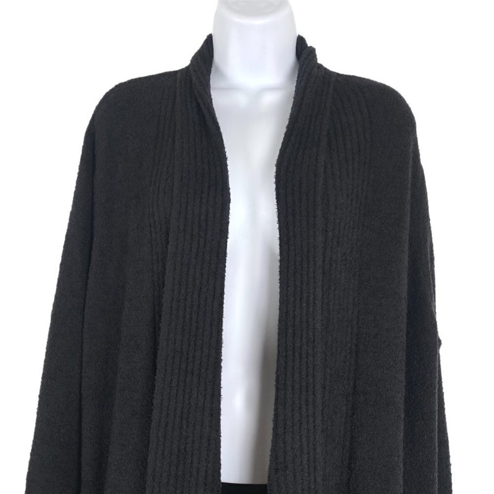 Barefoot Dreams Long‎ Cardigan Sweater 1X Petite Cozy Chic Lite Catalina Black - Picture 3 of 7